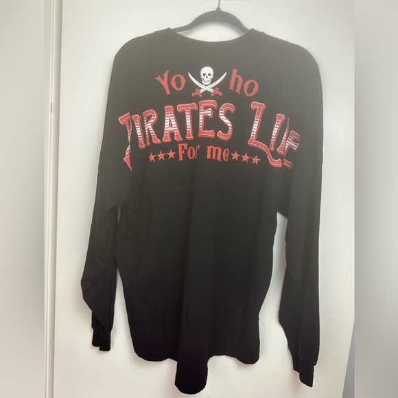 Spirit Jersey Tops - Spirit Jersey Skull Sword ”Yo Ho Pirates Life For Me” Long Sleeve Unisex Shirt M